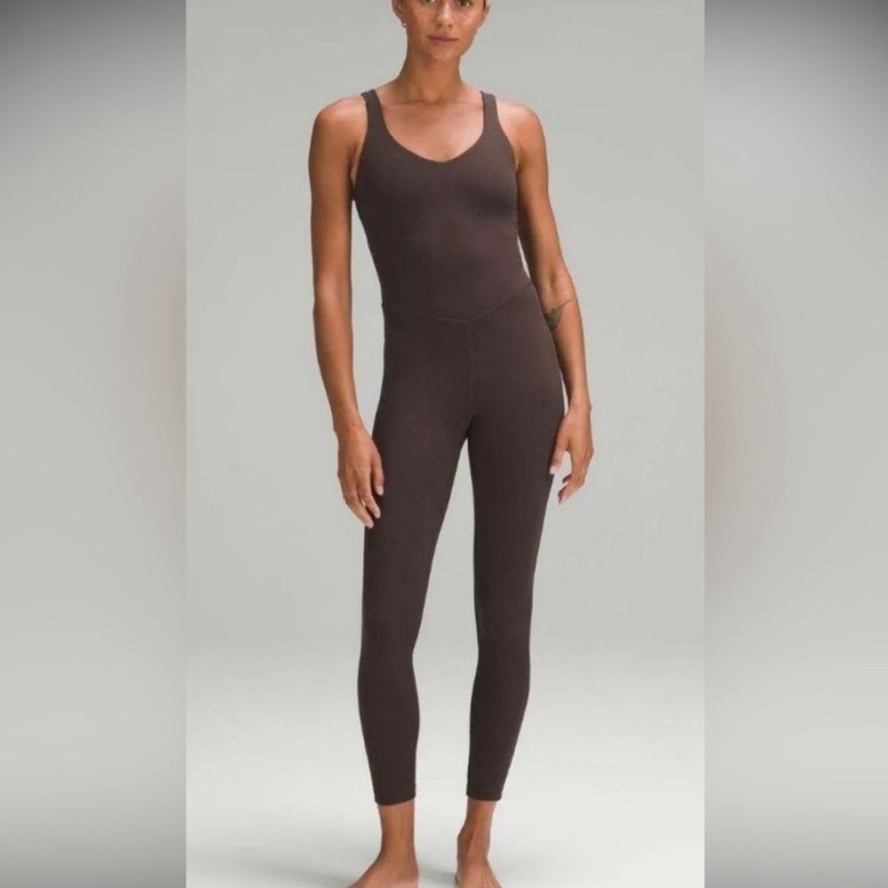 Lululemon espresso align 25” romper size 10